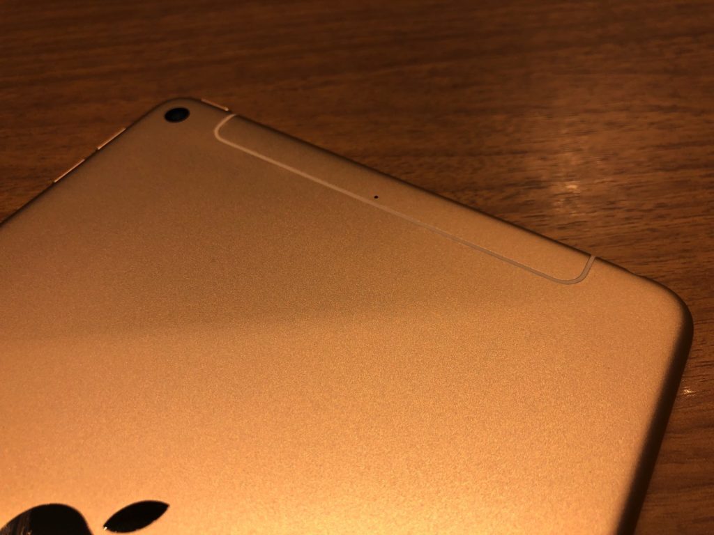ドコモの発売日に「iPad mini 5」ゴールド64GBモデル購入！外観 